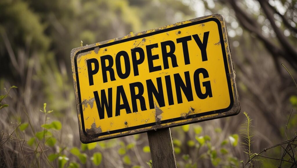 property warning sign